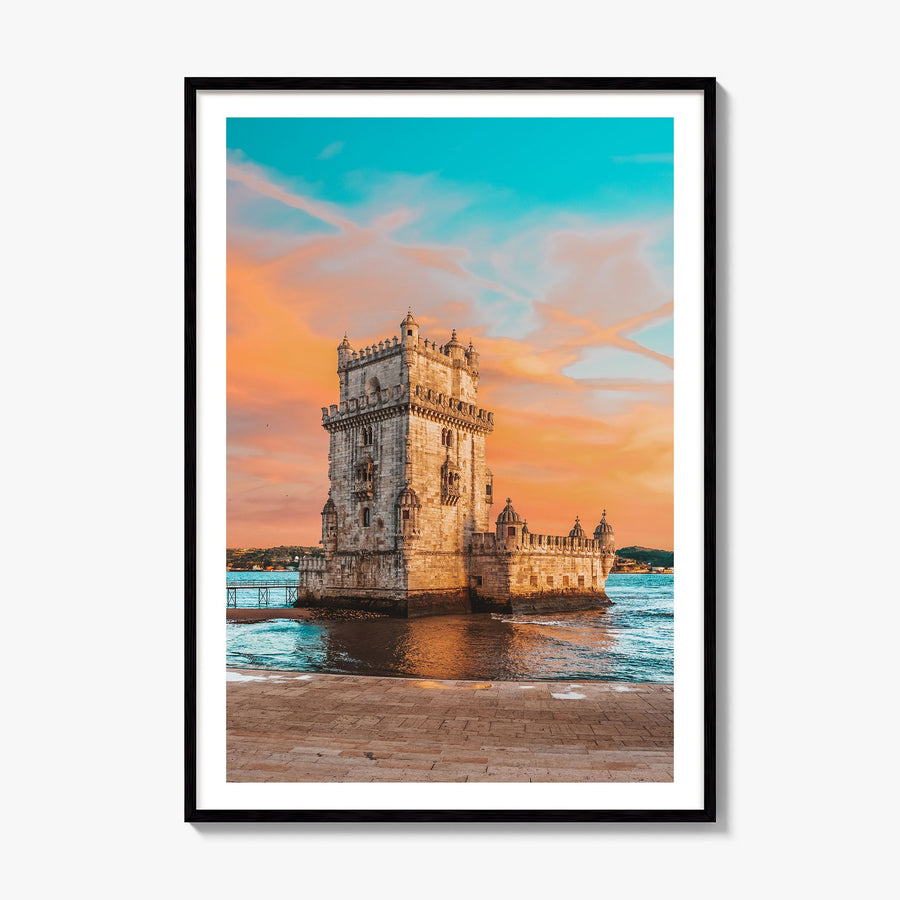 Lisbon Photo No 3 Poster, framed poster mockup, white border
