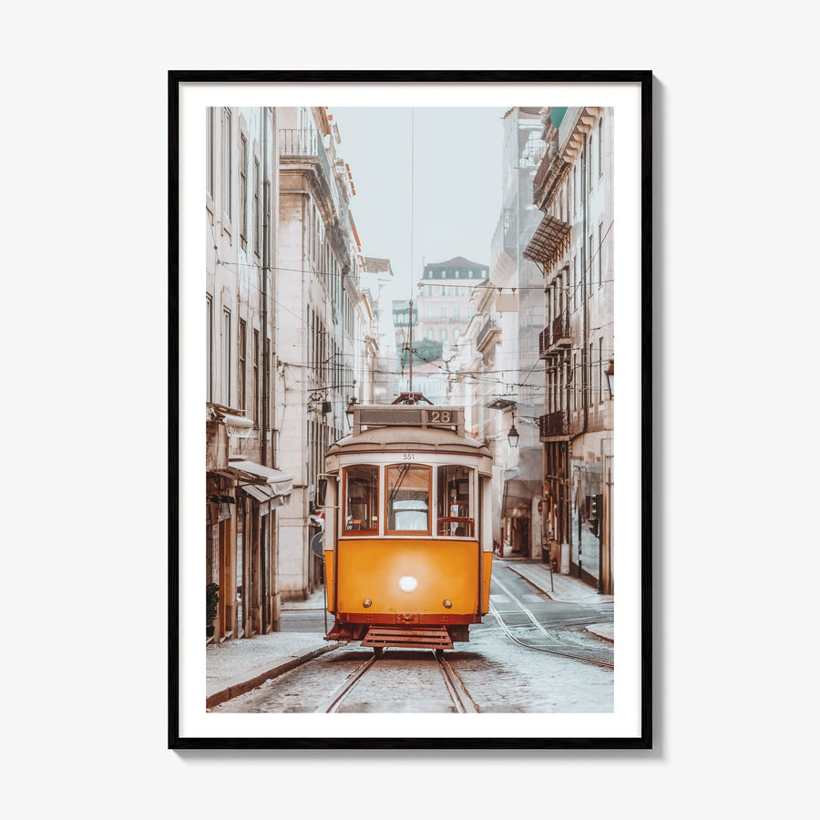Lisbon Photo No 4 Poster, framed poster mockup, white border
