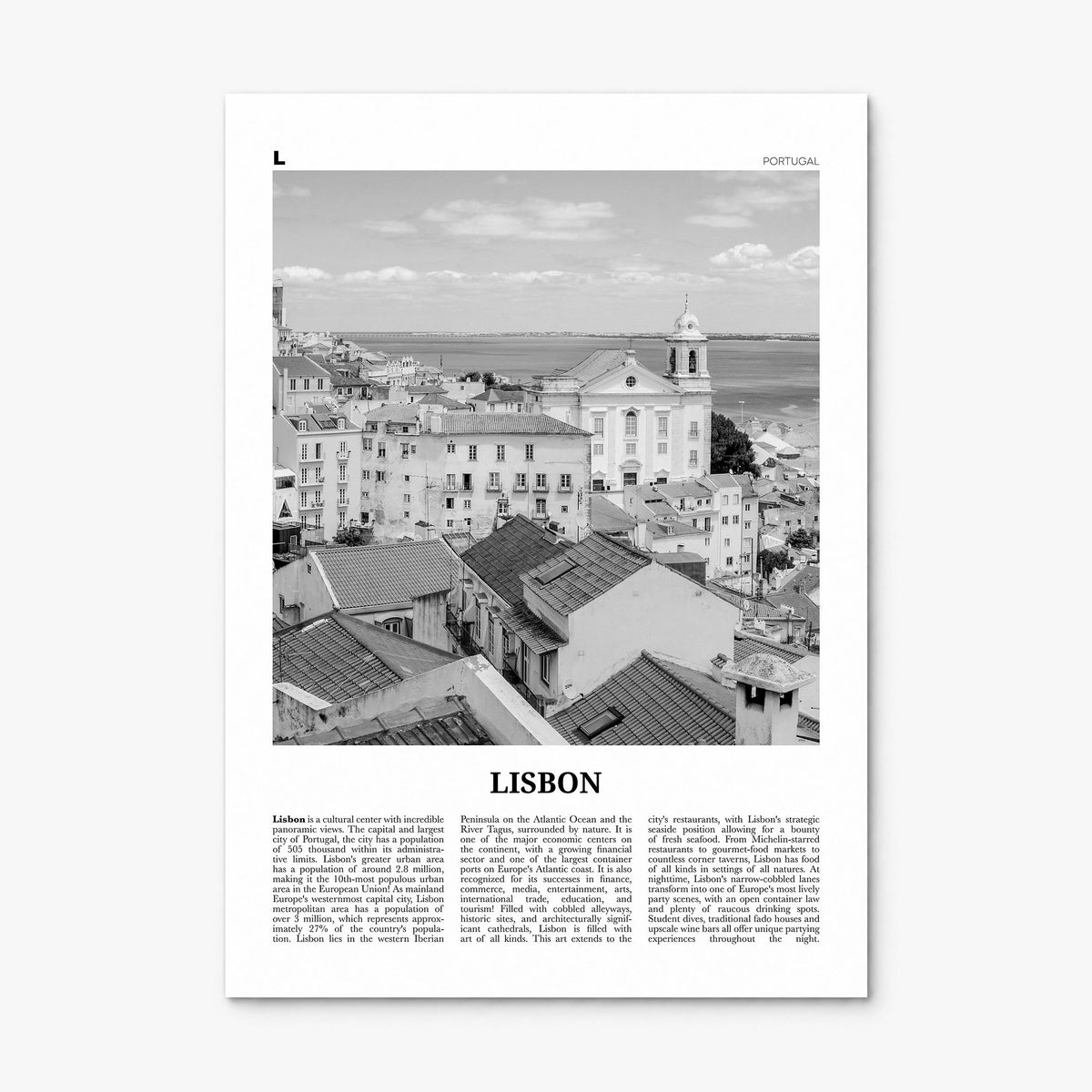 Lisbon Newspaper No 2 Poster, print only (unframed)