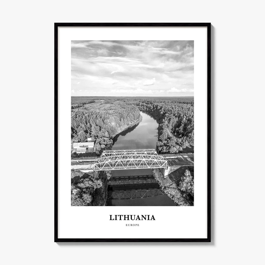 Lithuania Classic Poster, framed poster mockup