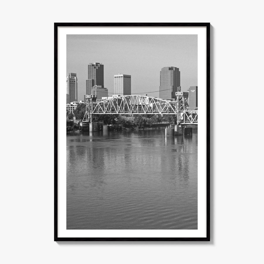 Little Rock Photo Poster, framed poster mockup, white border