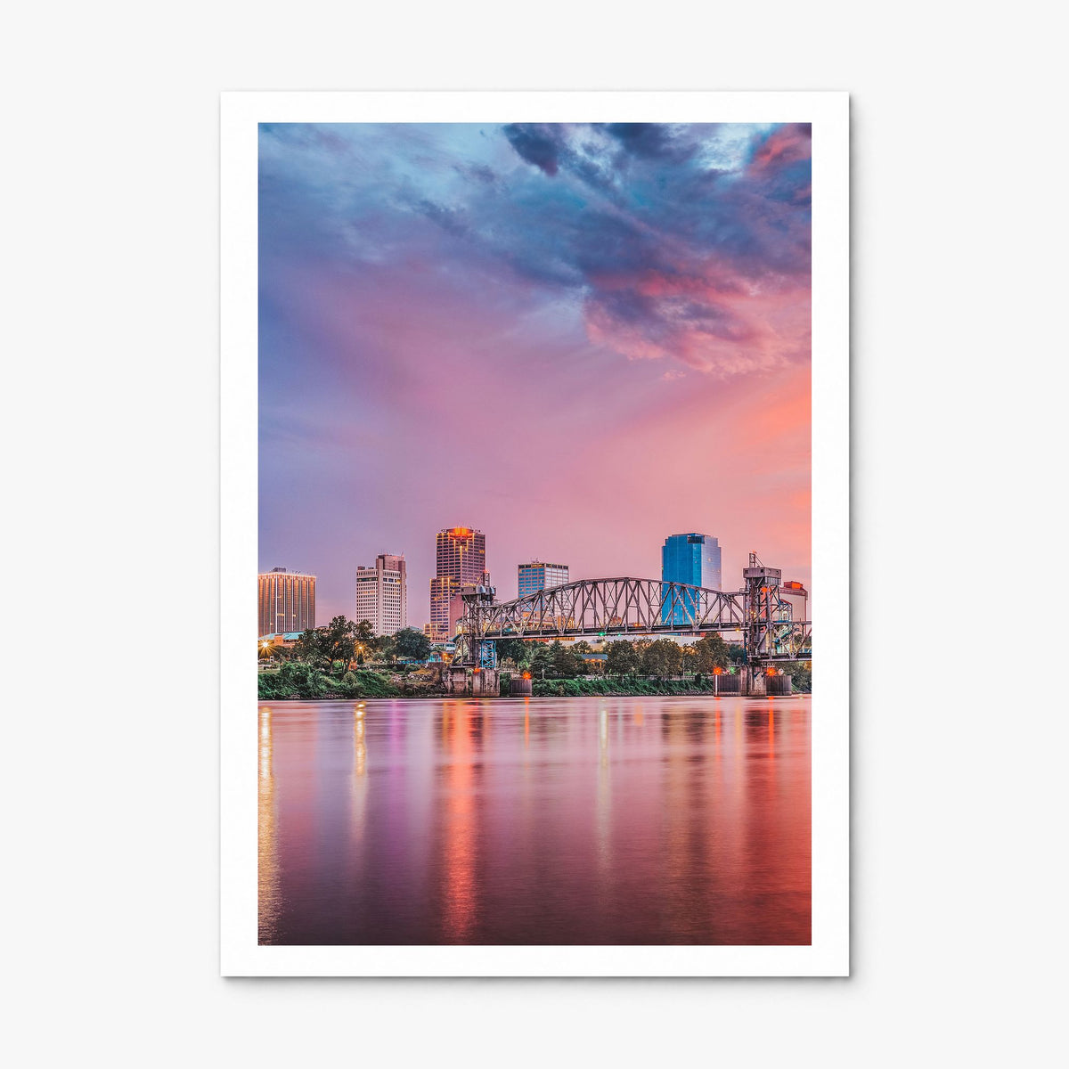 Little Rock Photo Poster, print only (unframed), white border