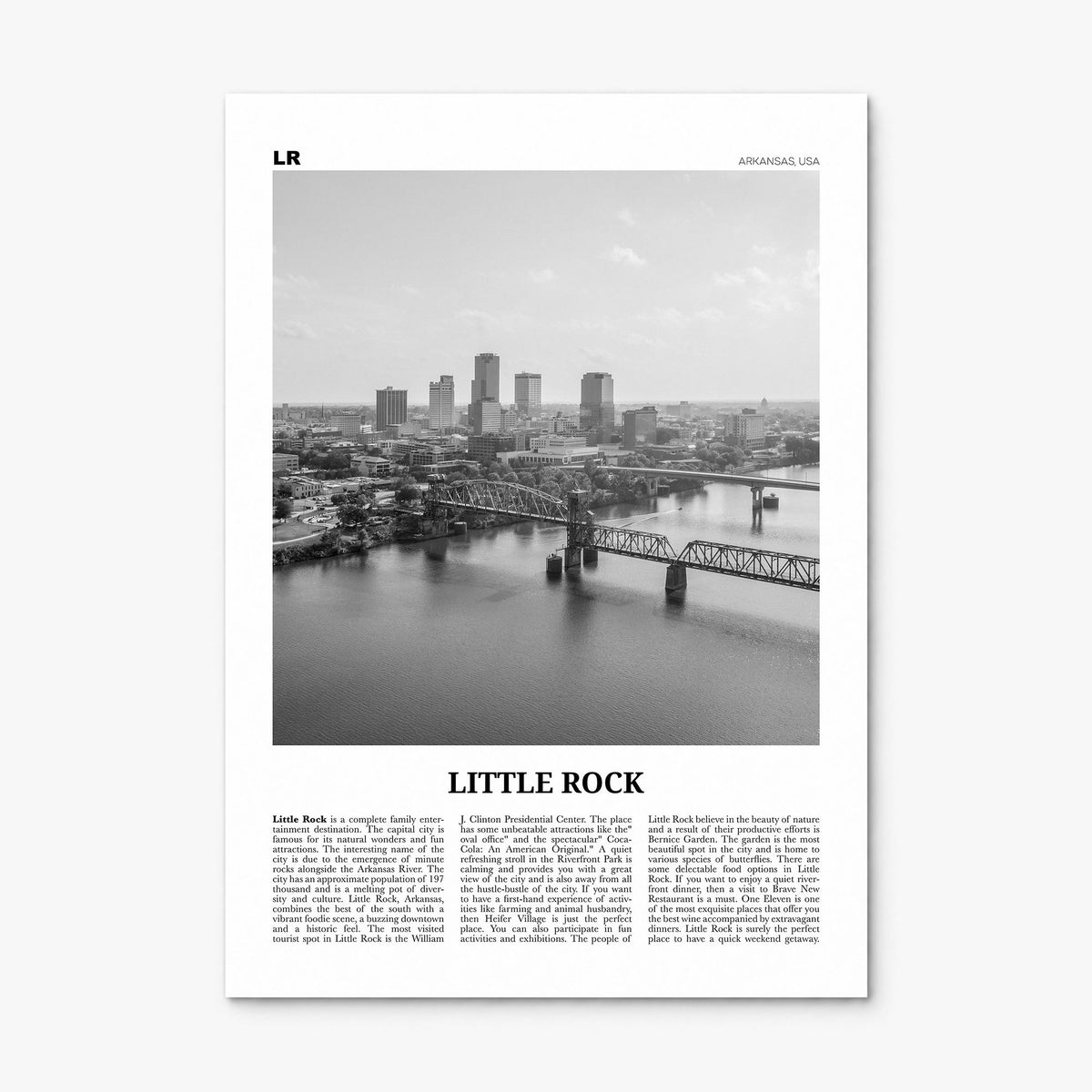 Little Rock Newspaper Poster, print only (unframed)