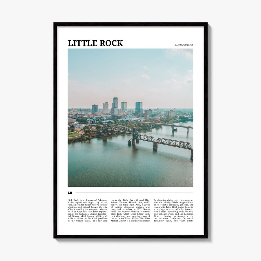 Little Rock Travel Poster, framed poster mockup