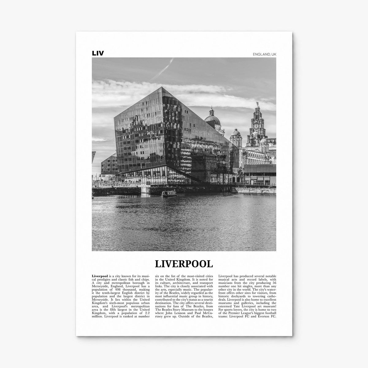 Liverpool Newspaper Poster, print only (unframed)