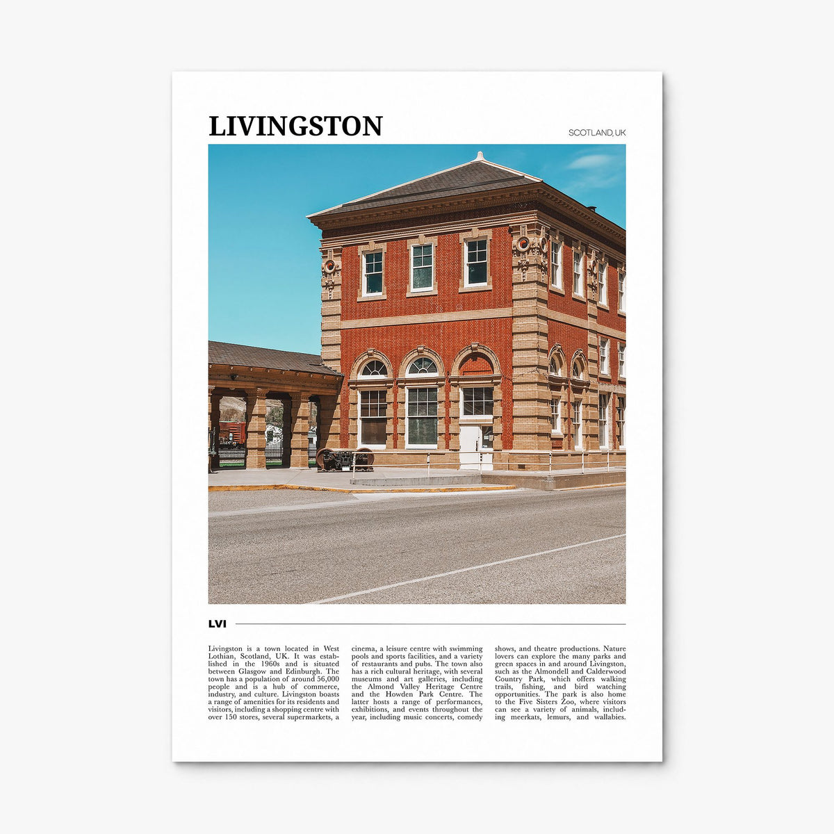 Livingston Travel Poster, print only (unframed)