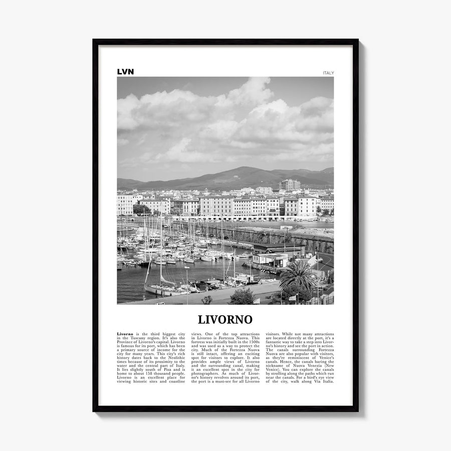 Livorno Newspaper Poster, framed poster mockup