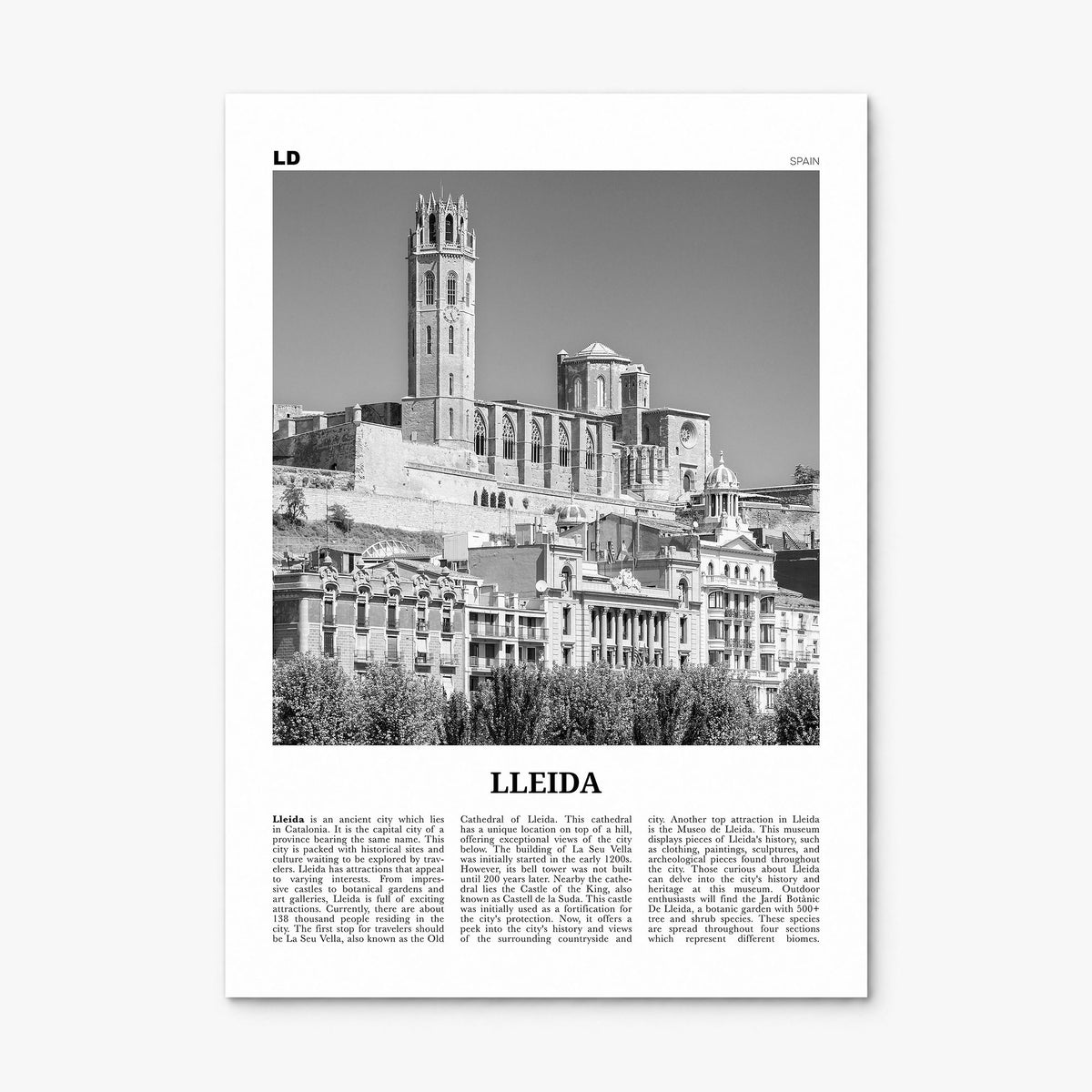 Lleida Newspaper Poster, print only (unframed)