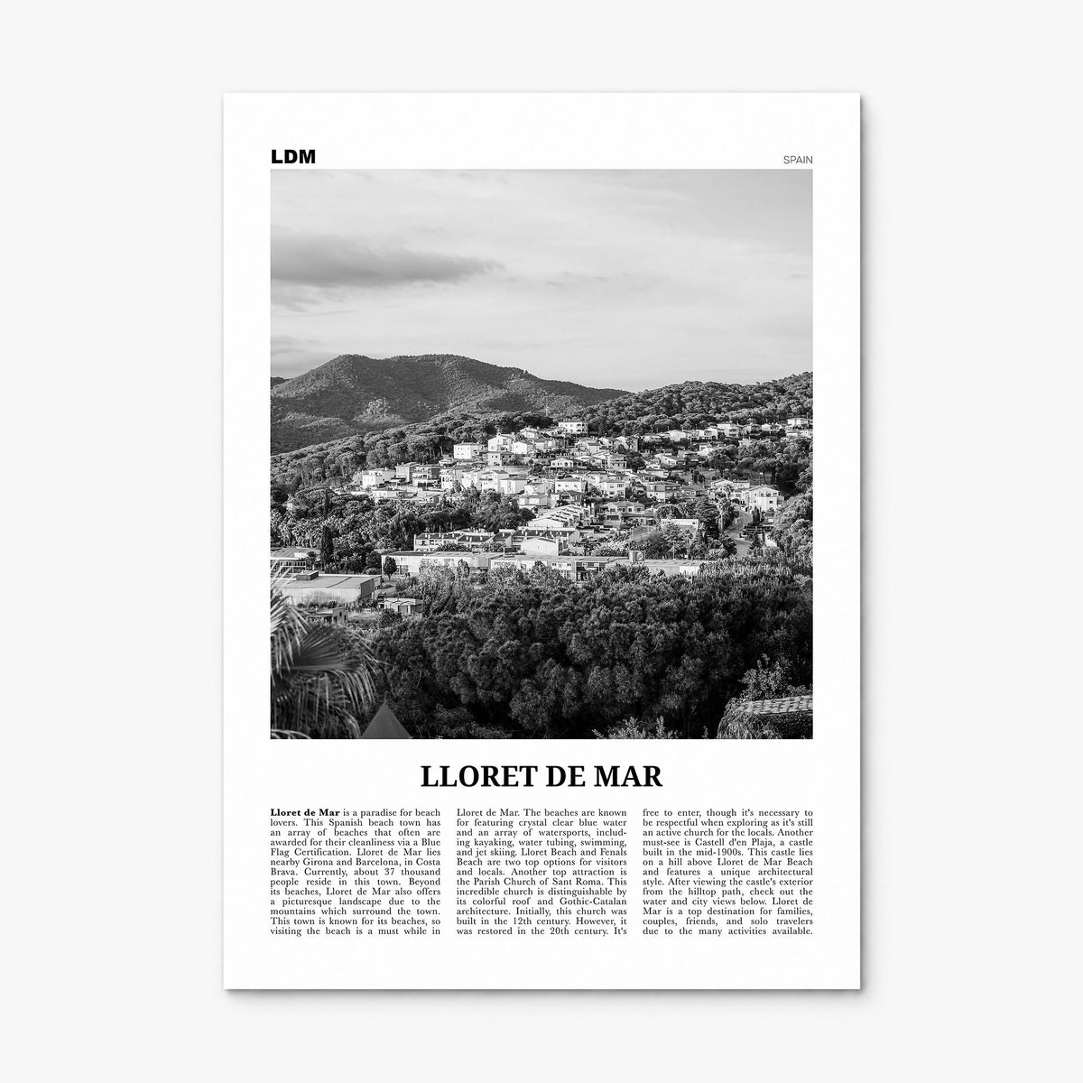 Lloret de Mar Newspaper No 2 Poster, print only (unframed)