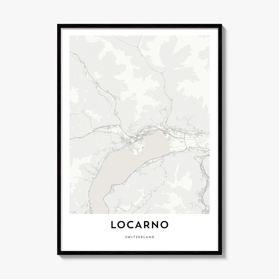 Locarno Map Poster, framed poster mockup