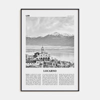 Locarno Poster None / 8x12 in Nbourhood Travel B&W Poster