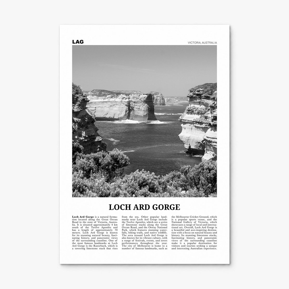 Loch Ard Gorge Newspaper Poster, print only (unframed)