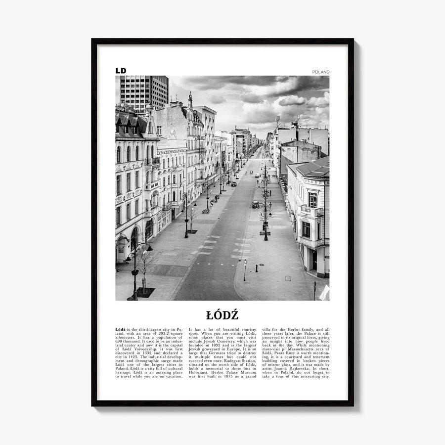 Łódź Newspaper Poster, framed poster mockup
