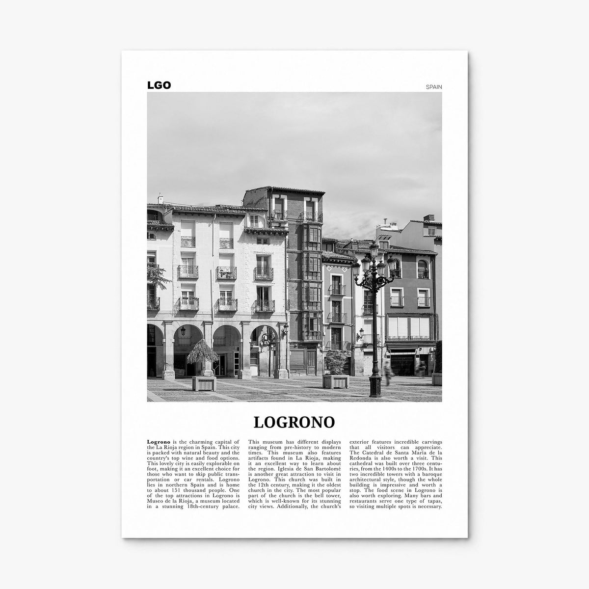 Logroño Newspaper Poster, print only (unframed)