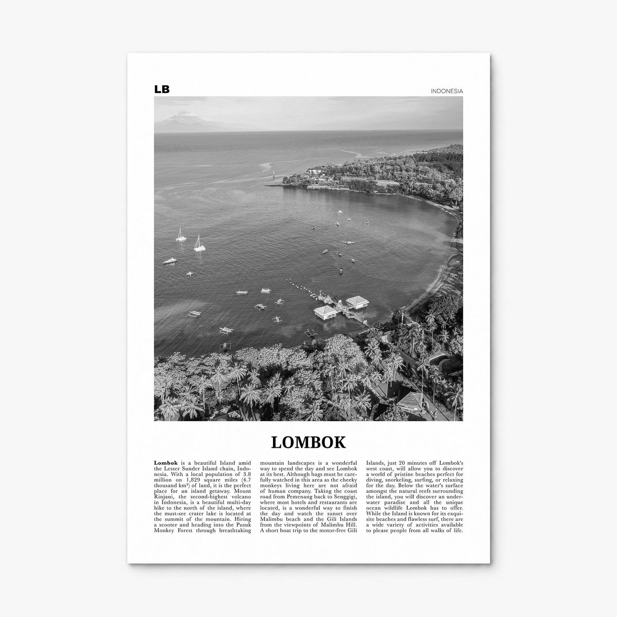 Lombok Newspaper Poster, print only (unframed)