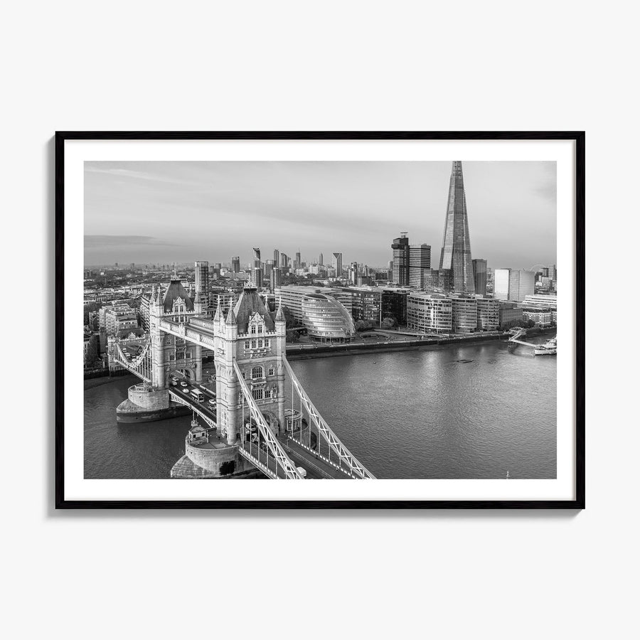 London Photo No 2 Poster, framed poster mockup, white border