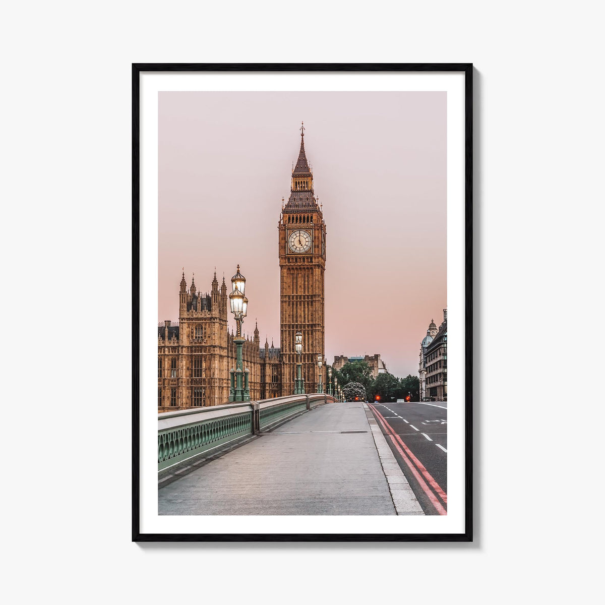 London no. 2 colorful photo poster of England, UK – vertical wall art, unframed print shown in interior mockup