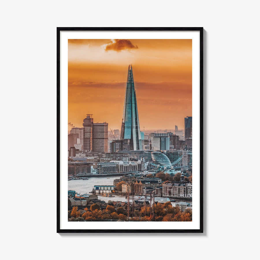 London no. 3 colorful photo poster of England, UK – vertical wall art, unframed print shown in interior mockup