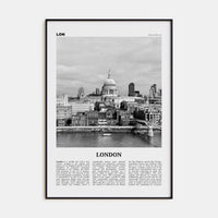 London No 4 Poster None / 8x12 in Nbourhood Travel B&W Poster