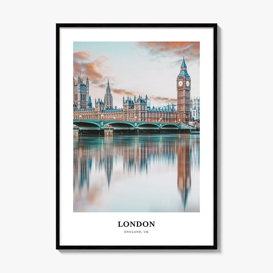 London Classic No 1 Poster, framed poster mockup
