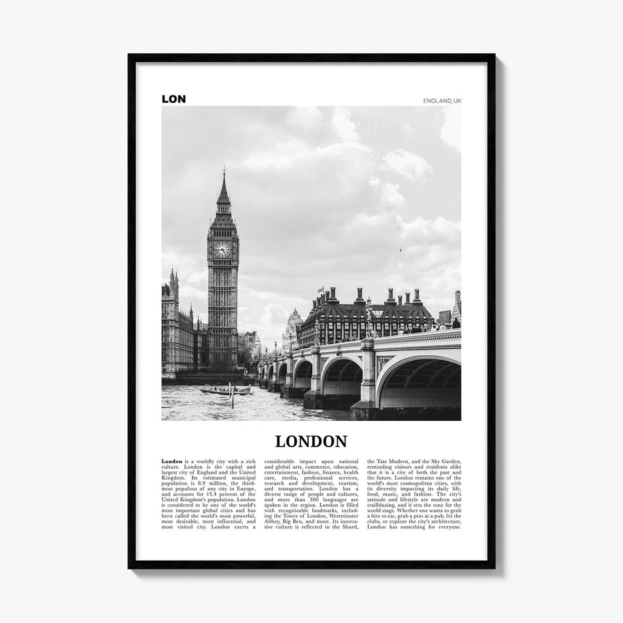London Newspaper No 1 Poster, framed poster mockup