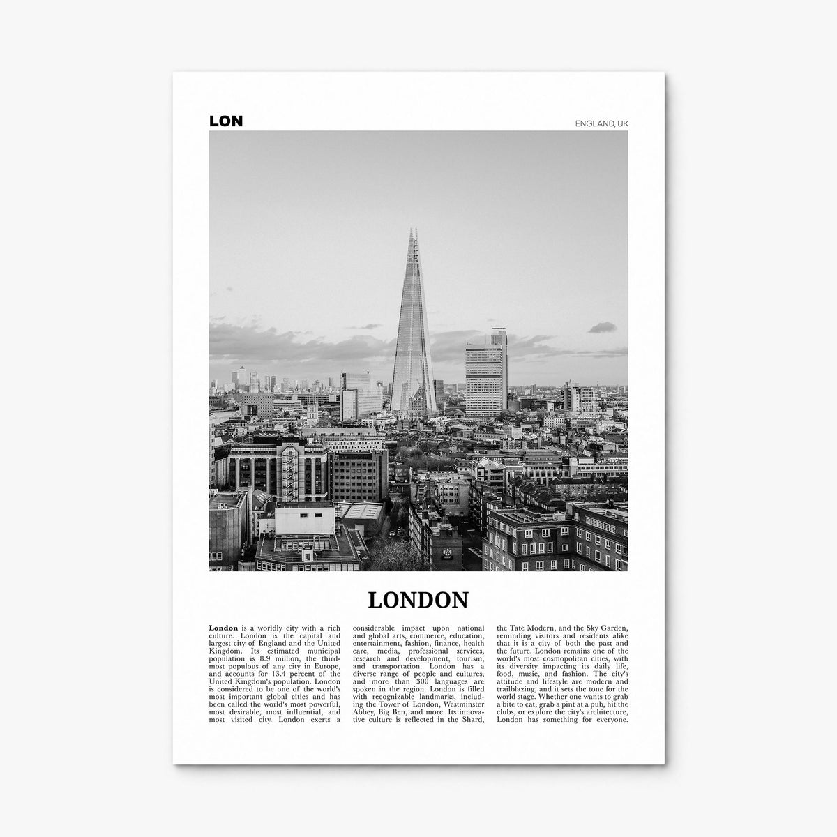 London Newspaper No 3 Poster, print only (unframed)