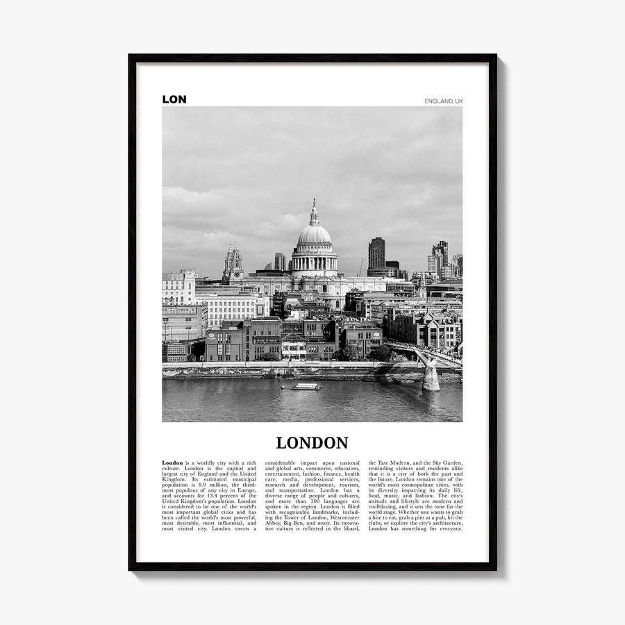 London Newspaper No 4 Poster, framed poster mockup