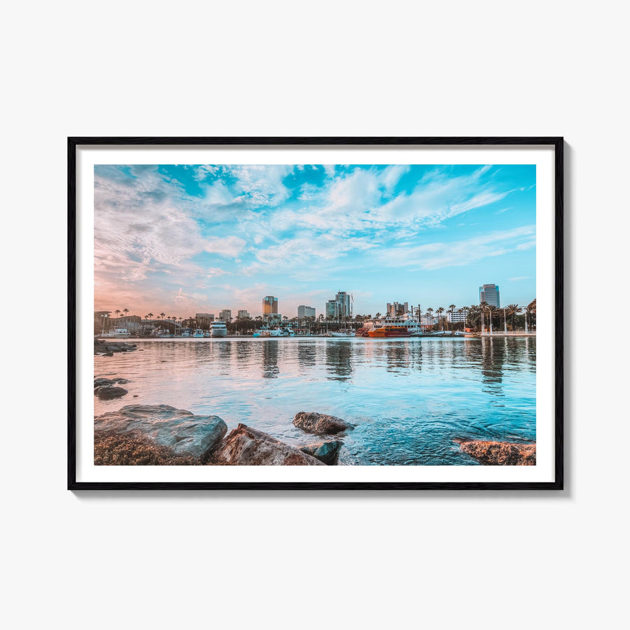 Long Beach Island colorful photo poster of New Jersey, USA – horizontal wall art, unframed print shown in interior mockup