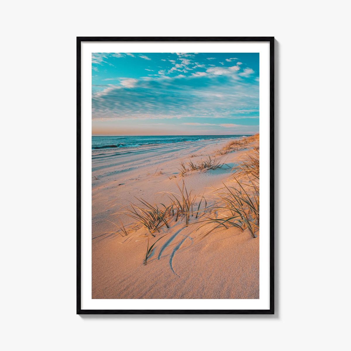 Long Beach Island colorful photo poster of New Jersey, USA – vertical wall art, unframed print shown in interior mockup