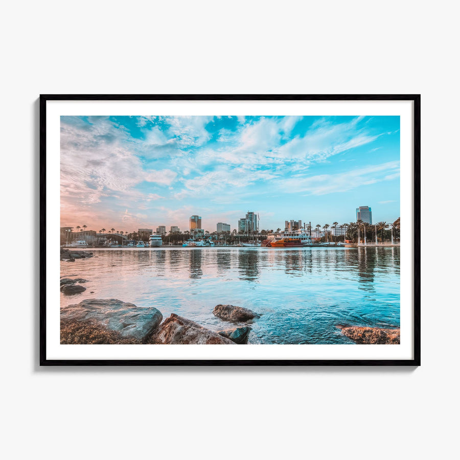 Long Beach Island Photo Poster, framed poster mockup, white border
