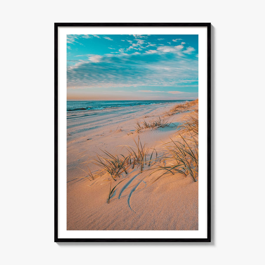 Long Beach Island Photo Poster, framed poster mockup, white border