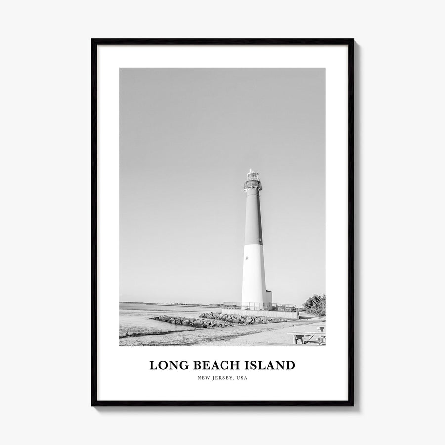 Long Beach Island Classic Poster, framed poster mockup