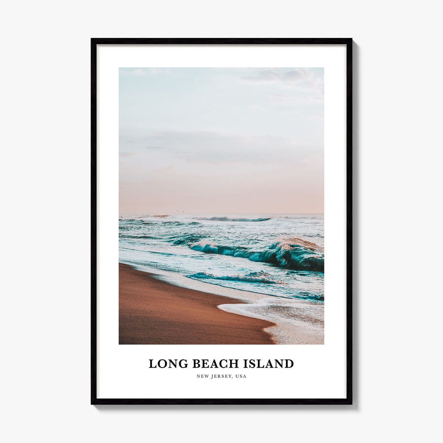Long Beach Island Classic No 1 Poster, framed poster mockup