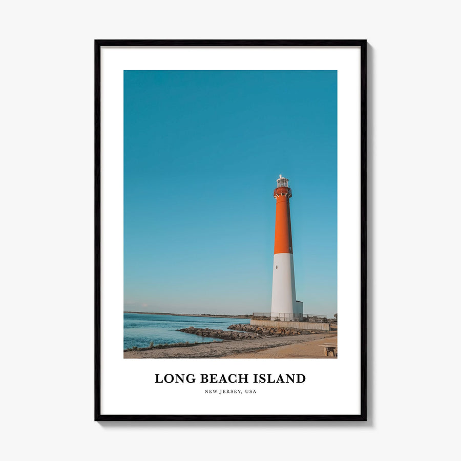 Long Beach Island Classic No 2 Poster, framed poster mockup