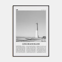 Long Beach Island Poster None / 8x12 in Nbourhood Travel B&W Poster