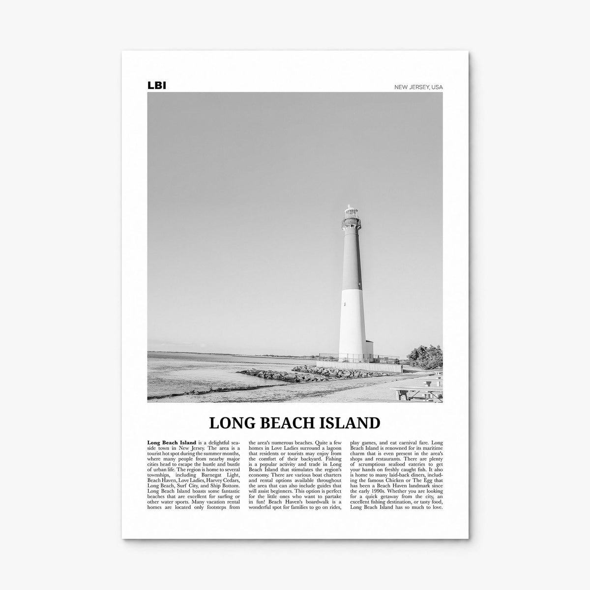 Long Beach Island Newspaper Poster, print only (unframed)