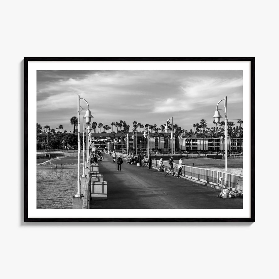 Long Beach Photo Poster, framed poster mockup, white border