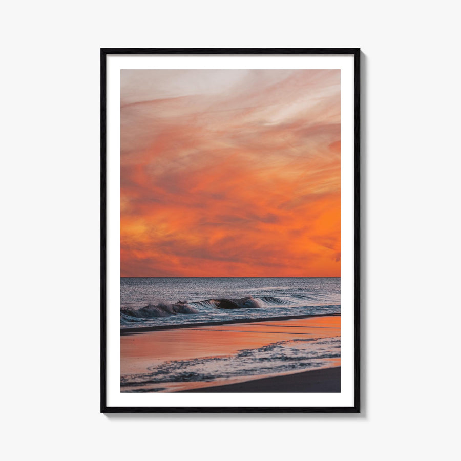 Long Beach no. 3 colorful photo poster of California, USA – vertical wall art, unframed print shown in interior mockup