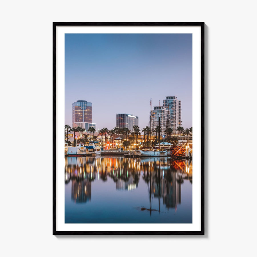 Long Beach Photo No 1 Poster, framed poster mockup, white border