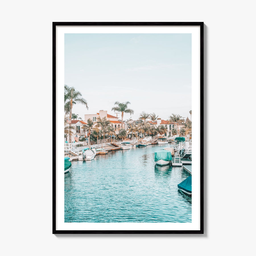 Long Beach Photo No 4 Poster, framed poster mockup, white border