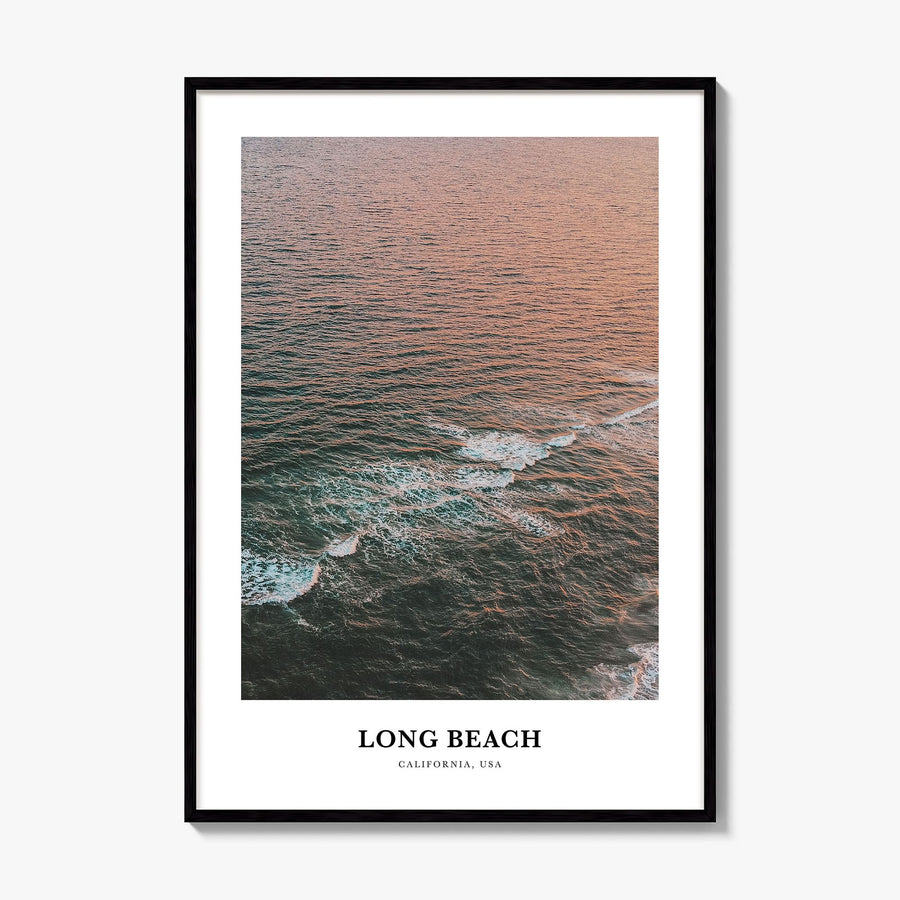 Long Beach Classic Poster, framed poster mockup