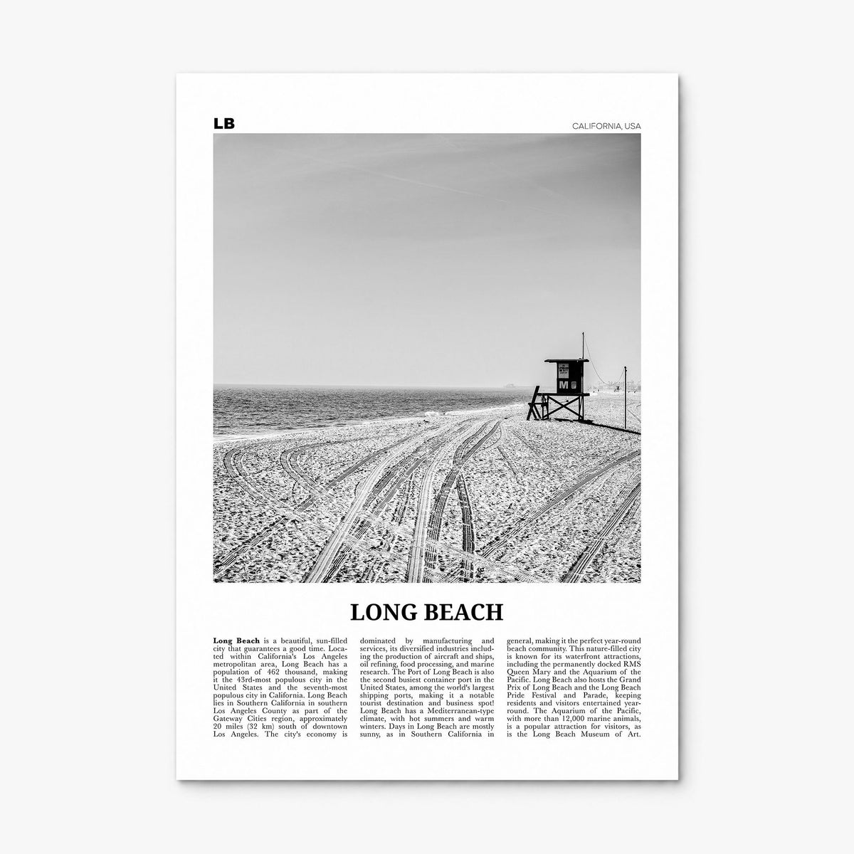 Long Beach Newspaper No 1 Poster, print only (unframed)
