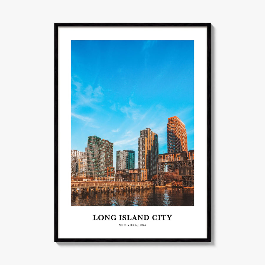 Long Island City Classic Poster, framed poster mockup