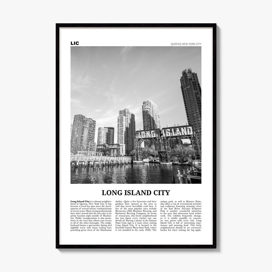 Long Island City Newspaper Poster, framed poster mockup