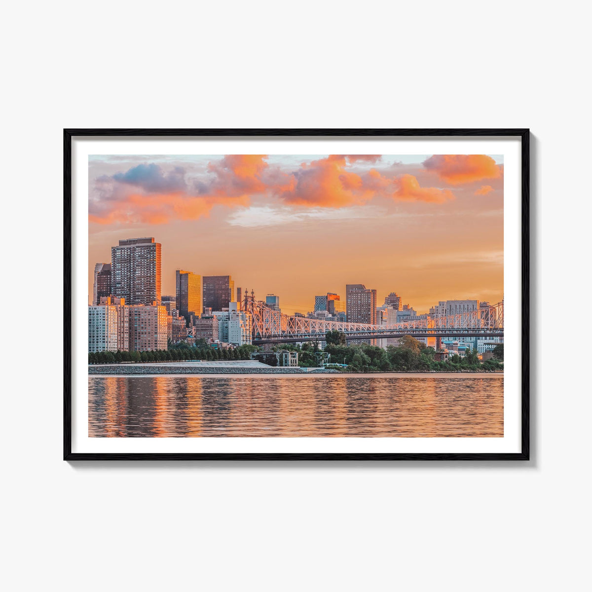 Long Island colorful photo poster of New York, USA – horizontal wall art, unframed print shown in interior mockup