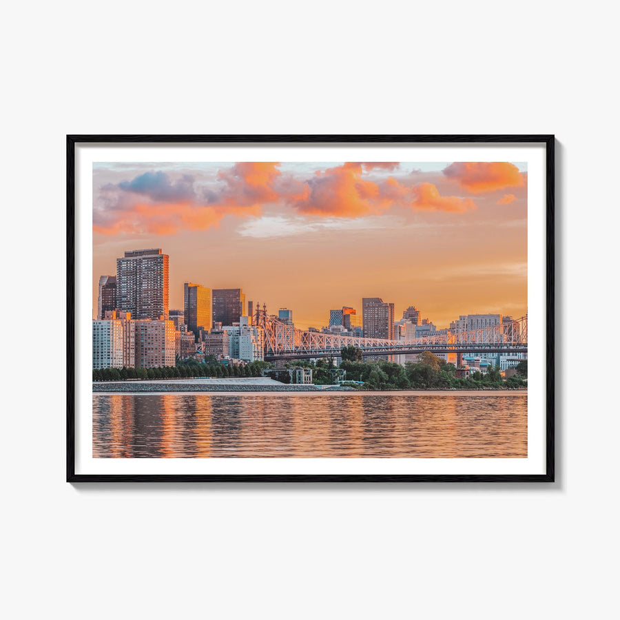 Long Island colorful photo poster of New York, USA – horizontal wall art, unframed print shown in interior mockup