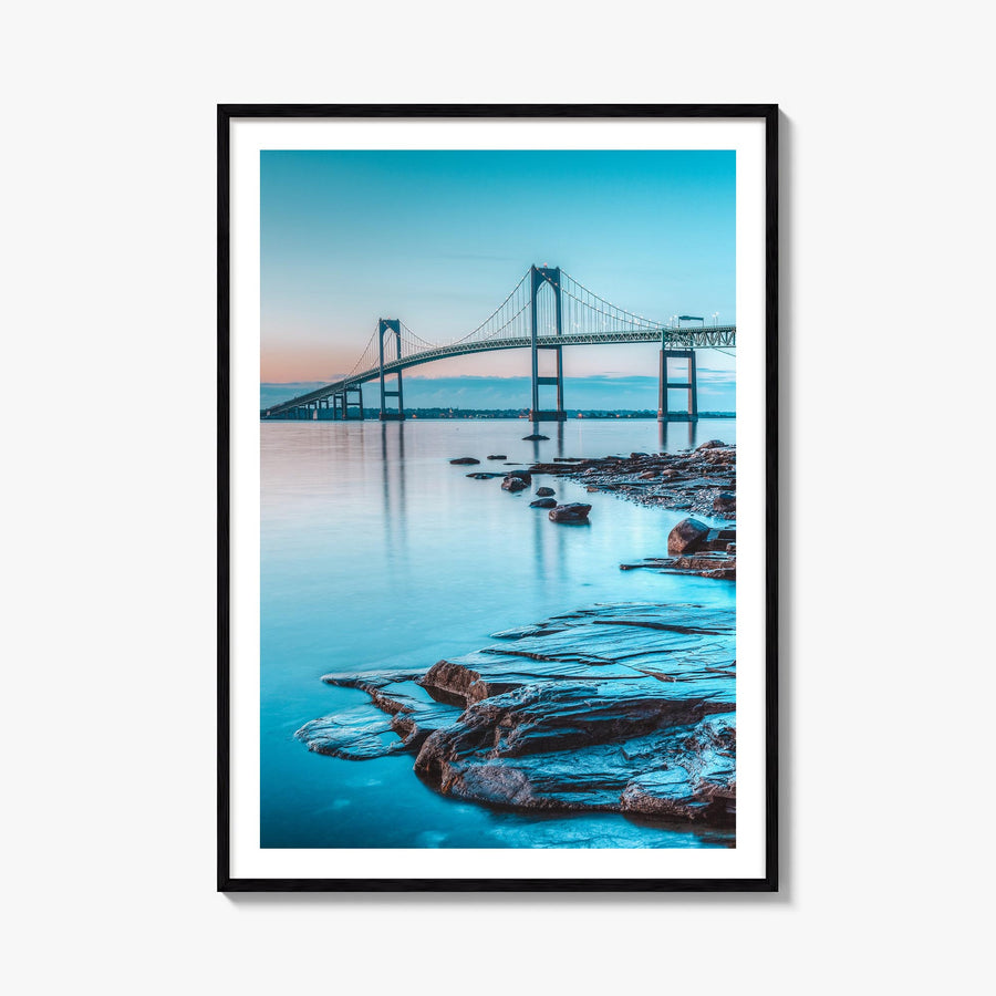 Long Island no. 3 colorful photo poster of New York, USA – vertical wall art, unframed print shown in interior mockup