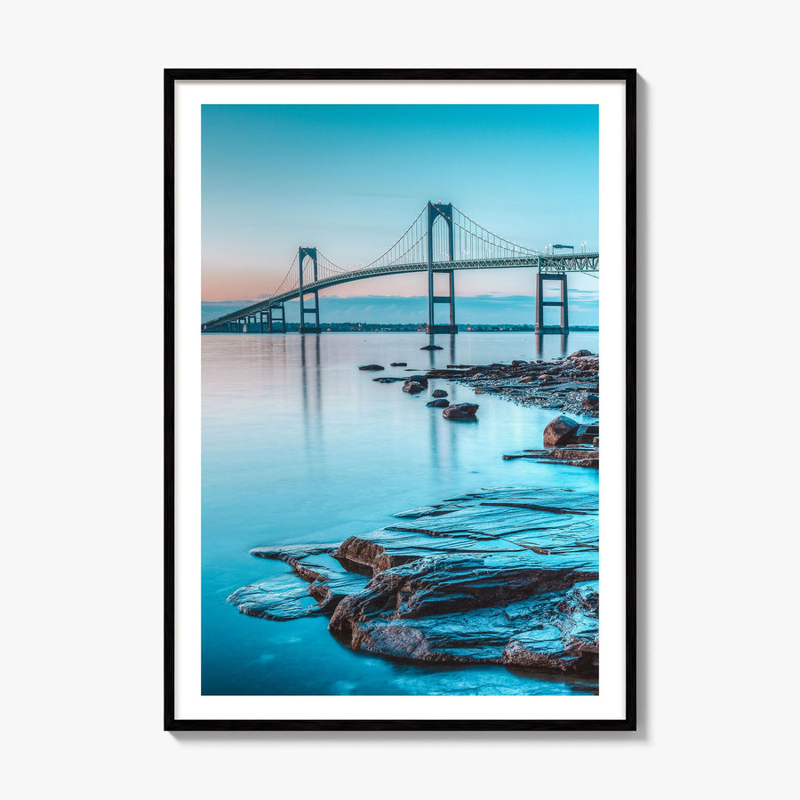 Long Island Photo No 3 Poster, framed poster mockup, white border