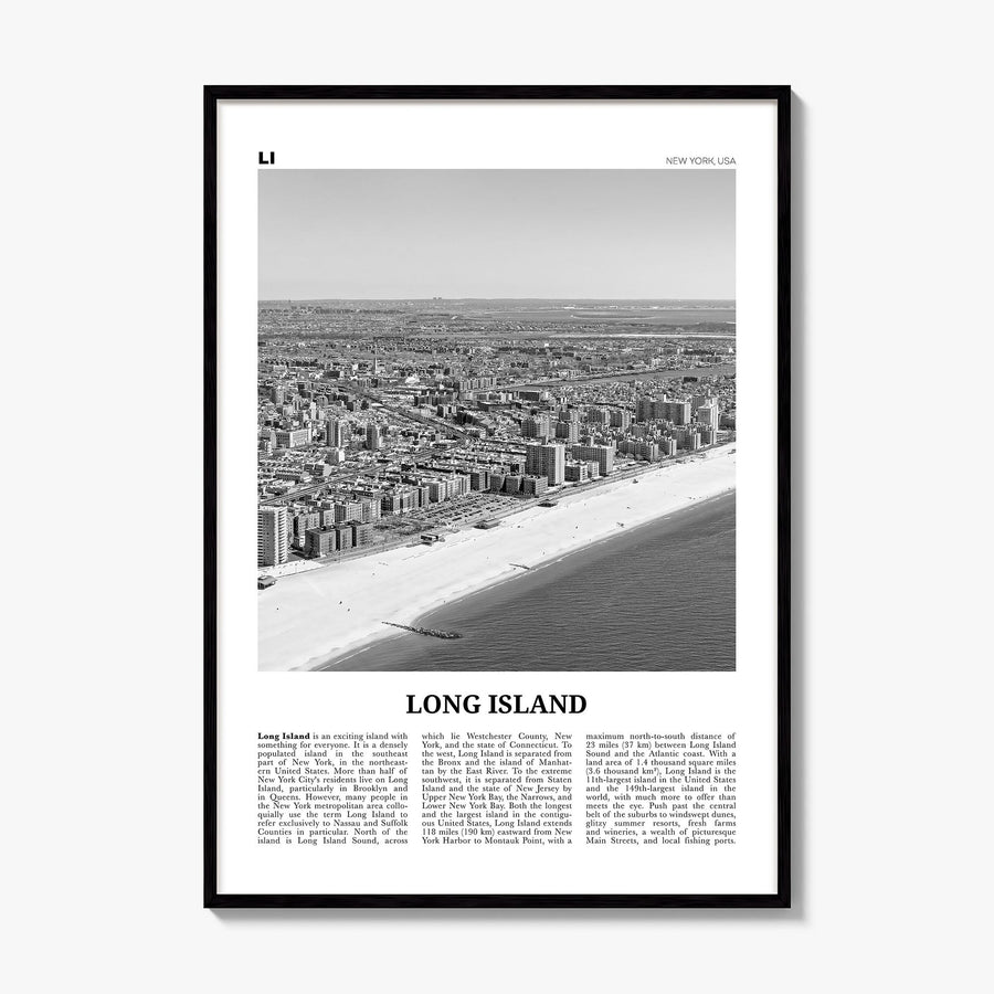 Long Island Newspaper No 1 Poster, framed poster mockup