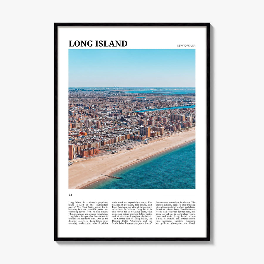 Long Island Travel No 1 Poster, framed poster mockup
